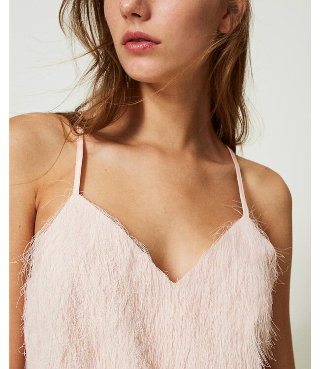 TWINSET Top avec des fils en forme de plumes