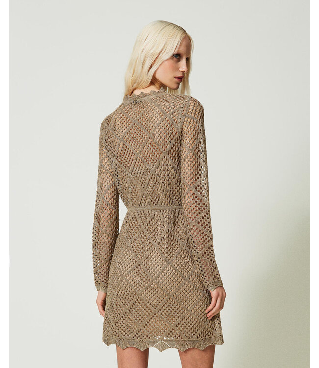 TWINSET Robe courte en maille lurex