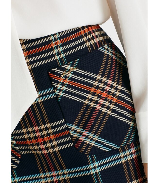 MARC CAIN Sixties Style Plaid Mini Skirt