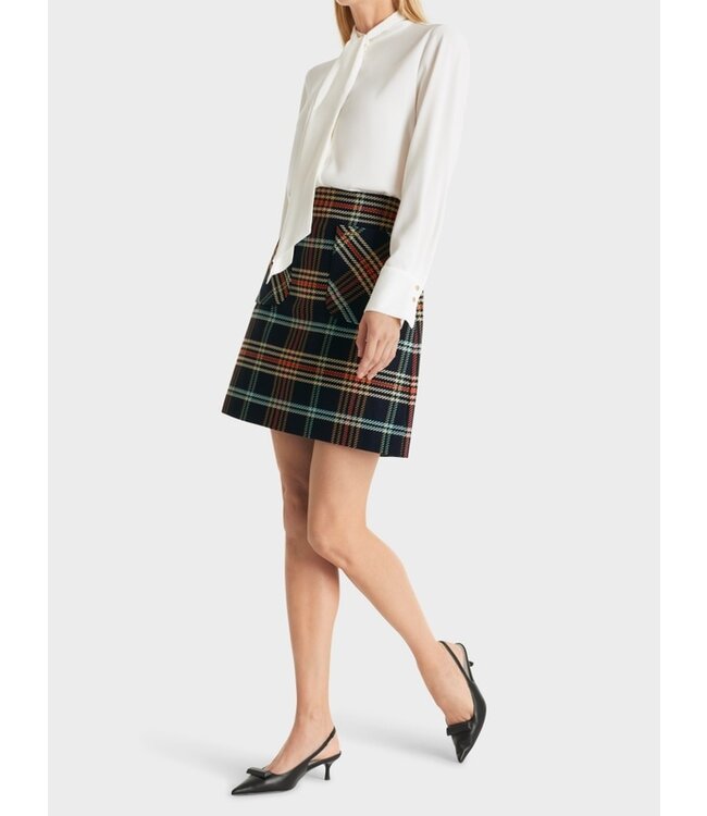 MARC CAIN Sixties Style Plaid Mini Skirt