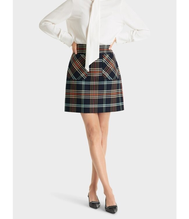 MARC CAIN Sixties Style Plaid Mini Skirt