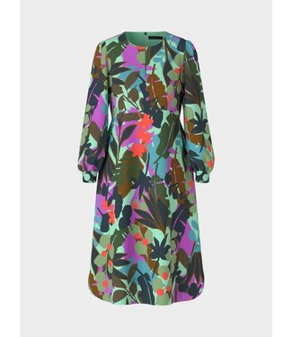 MARC CAIN Dress in Colourful Leaf Design