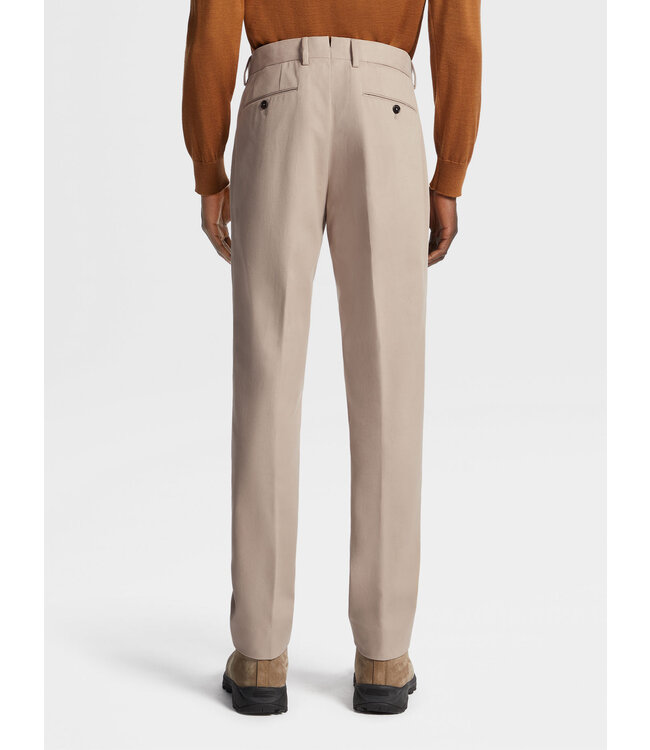 ZEGNA WINTER CHINO COTTON BLEND PANTS