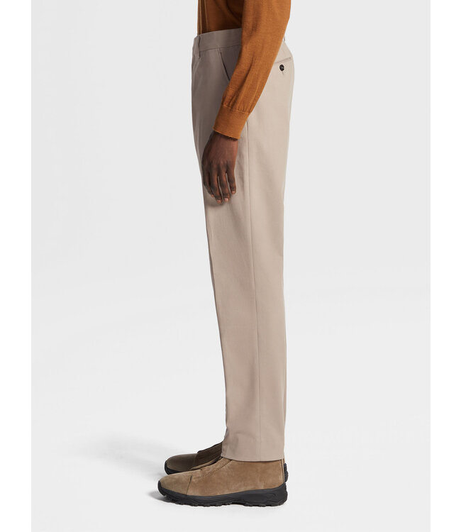 ZEGNA PANTALON CHINO D'HIVER EN COTON MÉLANGÉ