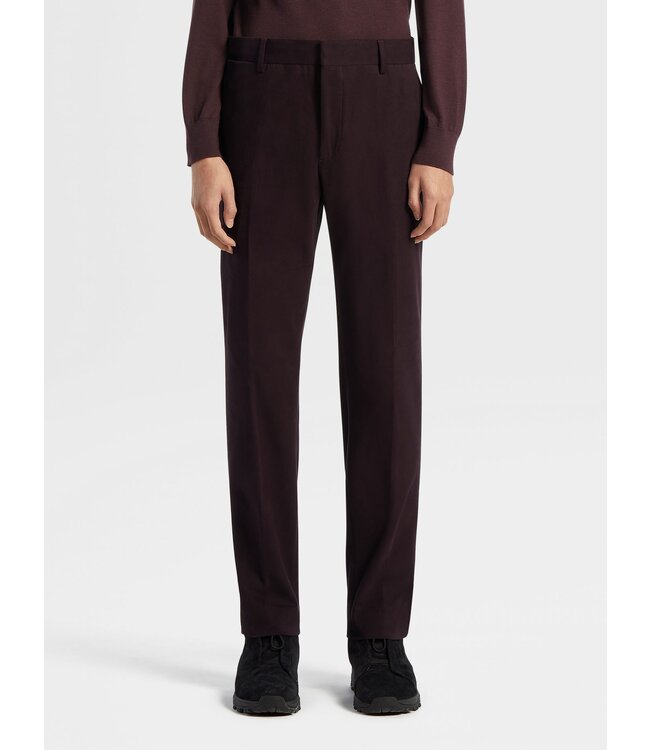 ZEGNA PANTALON CHINO D'HIVER EN COTON MÉLANGÉ