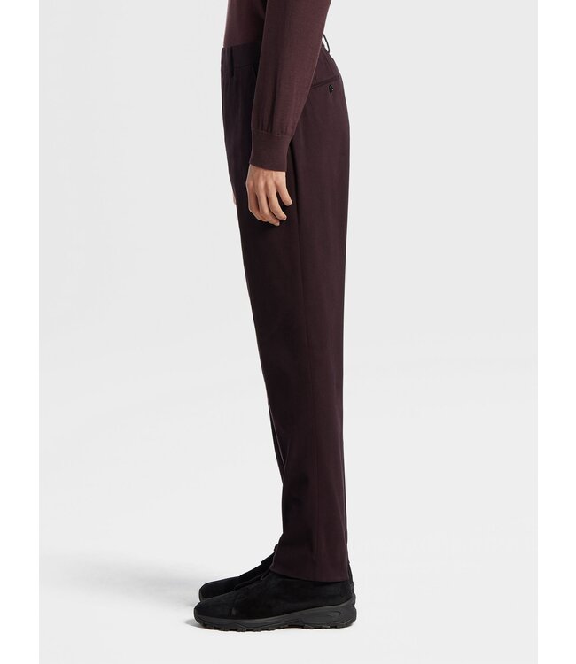 ZEGNA PANTALON CHINO D'HIVER EN COTON MÉLANGÉ