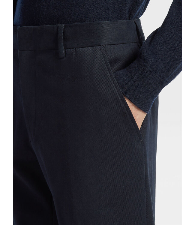ZEGNA PANTALON CHINO D'HIVER EN COTON MÉLANGÉ