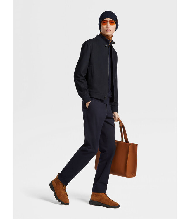 ZEGNA PANTALON CHINO D'HIVER EN COTON MÉLANGÉ
