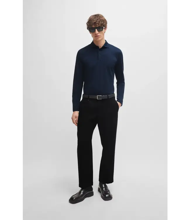 BOSS POLO À MANCHES LONGUES SLIM-FIT