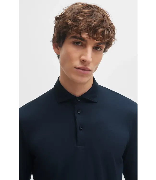 BOSS POLO À MANCHES LONGUES SLIM-FIT