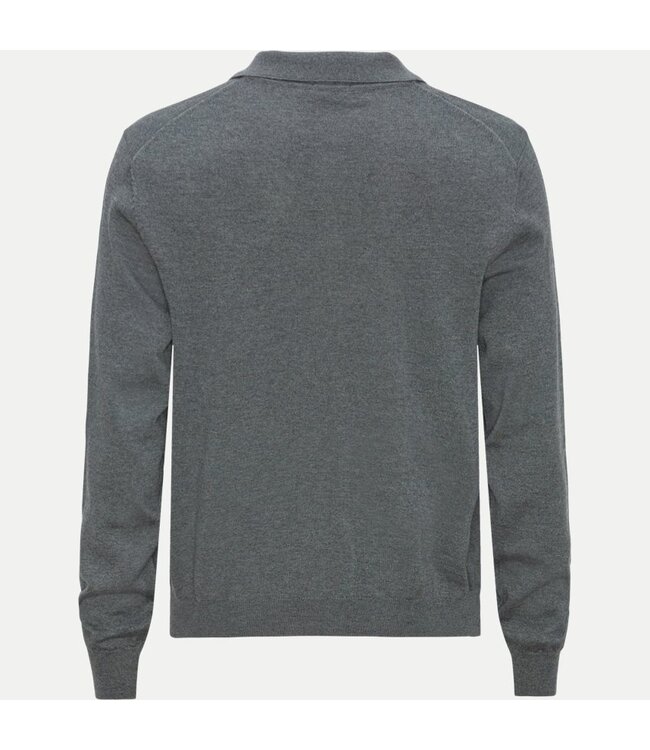 BOSS KNIT LONG SLEEVE POLO