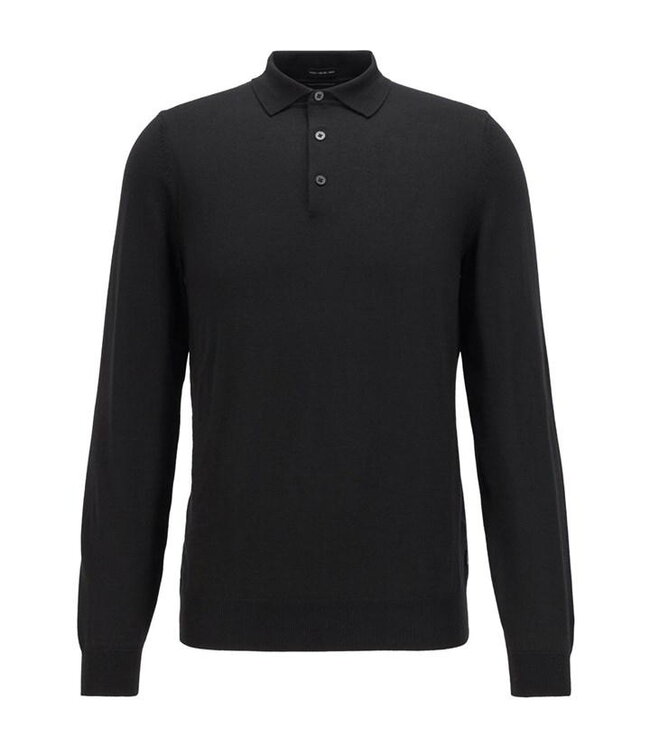 BOSS KNIT LONG SLEEVE POLO