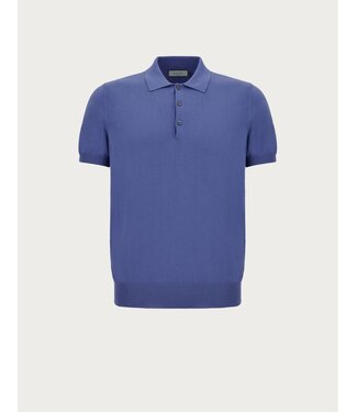 CANALI POLO SHIRT IN GARMENT-DYED SHAVED COTTON