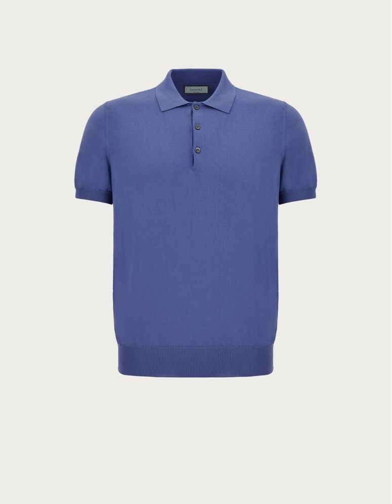 POLO SHIRT IN GARMENT-DYED SHAVED COTTON