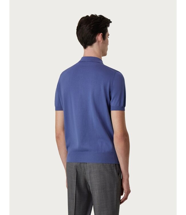 CANALI POLO SHIRT IN GARMENT-DYED SHAVED COTTON