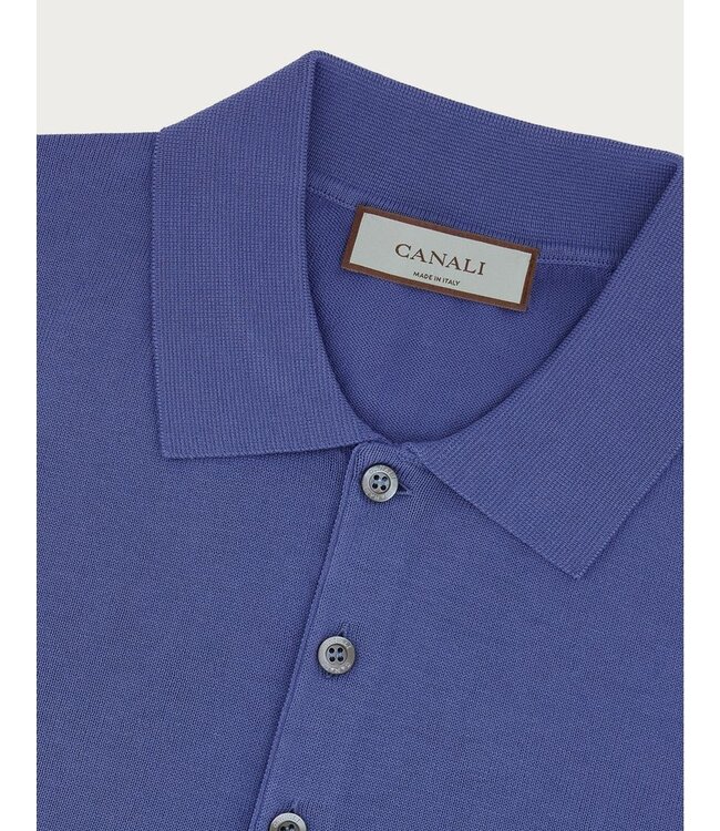CANALI POLO SHIRT IN GARMENT-DYED SHAVED COTTON