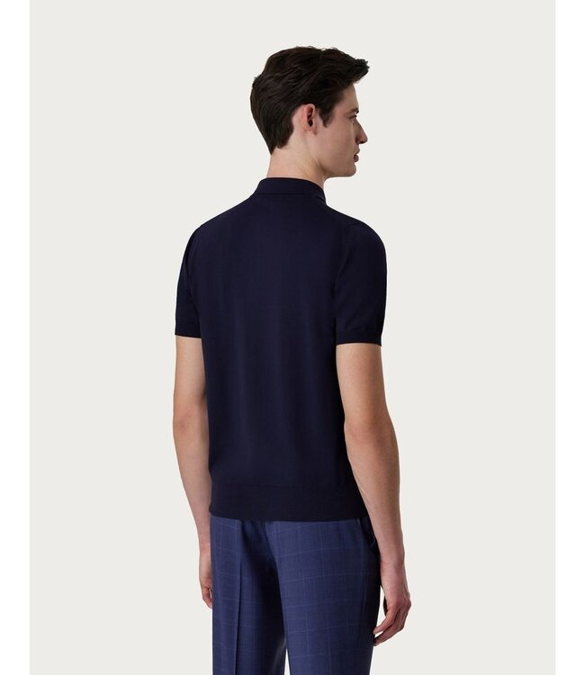CANALI POLO SHIRT IN GARMENT-DYED SHAVED COTTON