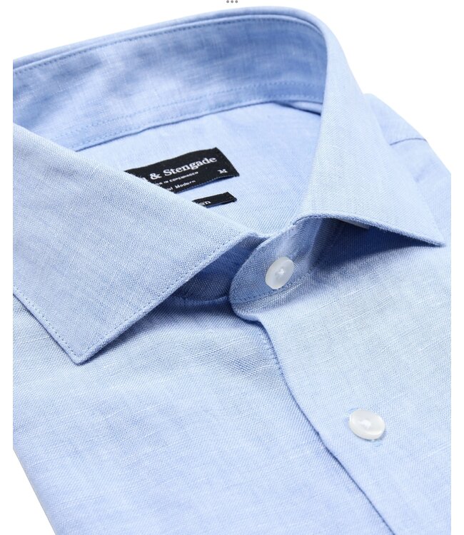 Bruun & Stengade CHEMISE BILBAO BLEU COUPE MODERNE