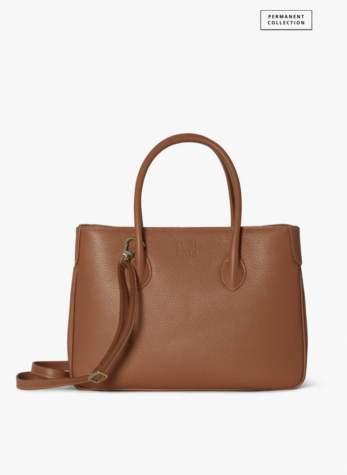 TOTE BAG IN GENUINE LEATHER