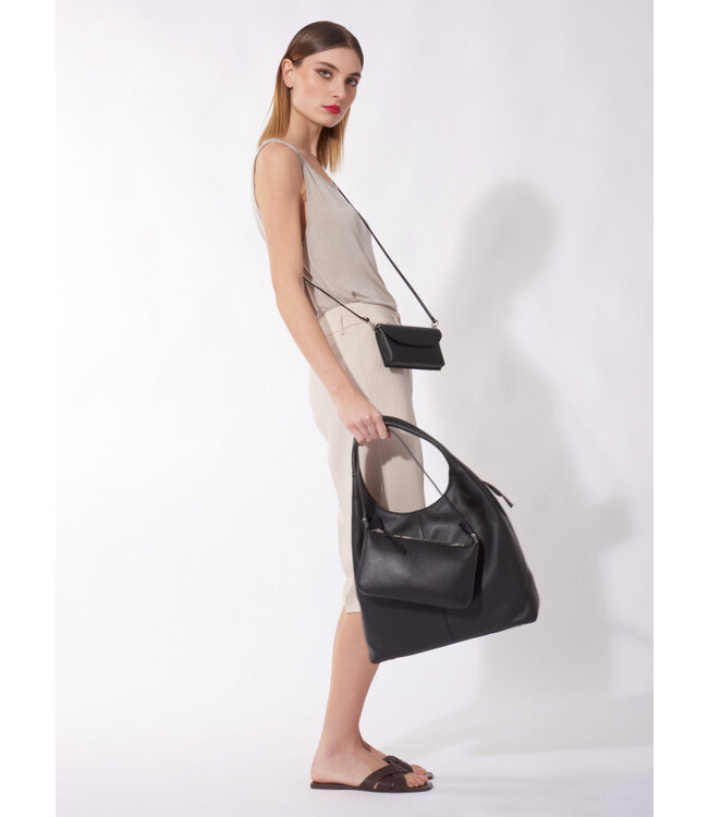 CINZIA ROCCA CROSSBODY PHONE BAG IN GENUINE LEATHER