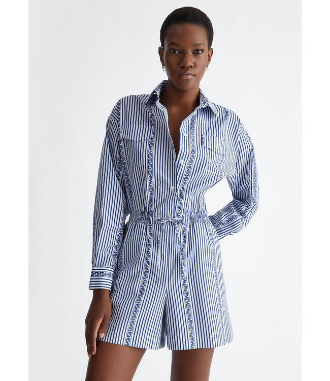 LIU JO STRIPED JUMPSUIT