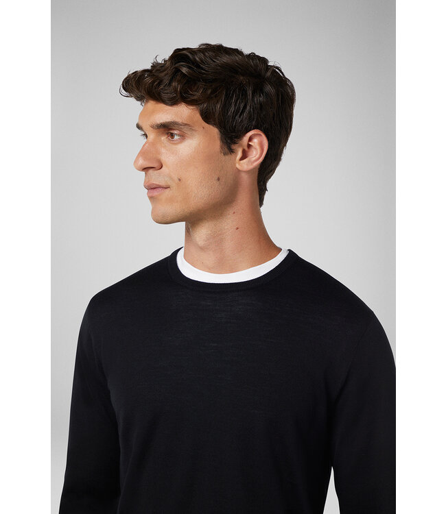 PAL ZILERI EFFORTLESS CREWNECK IN LIGHT WOOL
