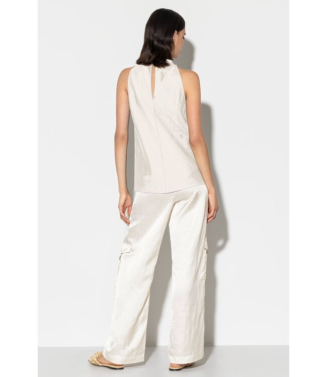 LUISA CERANO PANTALON LARGE EN LIN MÉLANGÉ