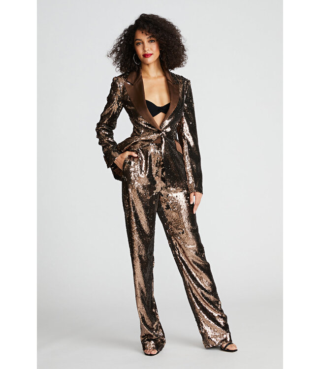 Halston Veste à paillettes Americana