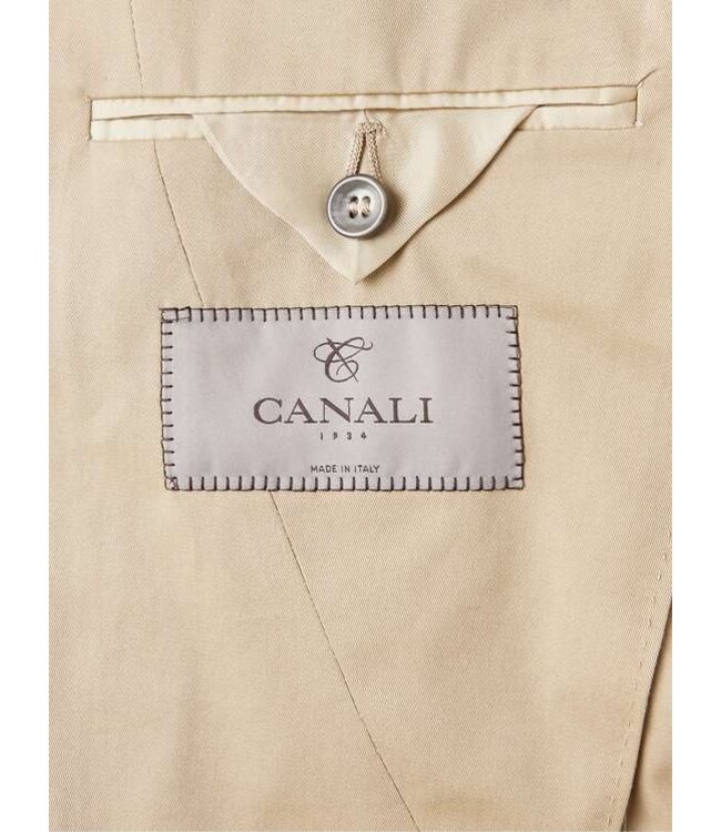 CANALI Costume beige mélange coton