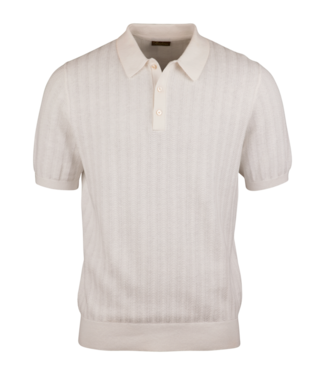 STENSTROMS Textured Linen/Cotton Polo Shirt