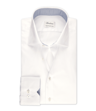 STENSTROMS FITTED BODY White Contrast Twill Shirt