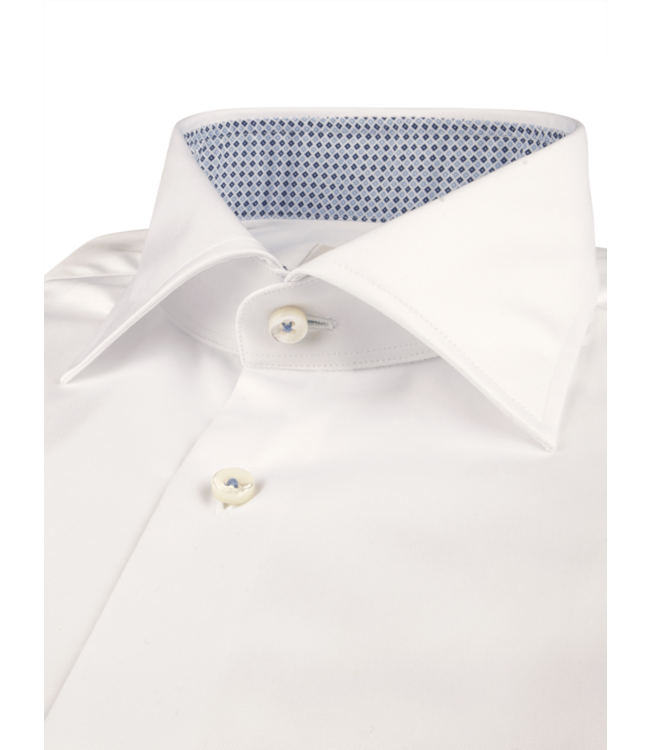 STENSTROMS CORPS AJUSTÉ Chemise en sergé blanc contrasté