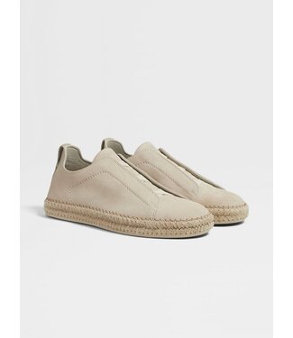 ZEGNA OFF WHITE SUEDE TRIPLE STITCH™ ESPADRILLES