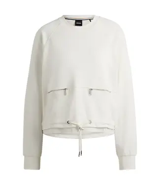 BOSS Sweatshirt à taille ajustable avec détails zippés