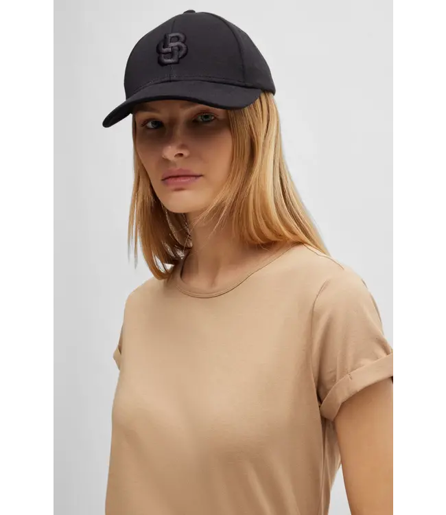 BOSS Casquette noire avec double monogramme brodé
