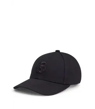 BOSS Black Cap with Embroidered Double Monogram