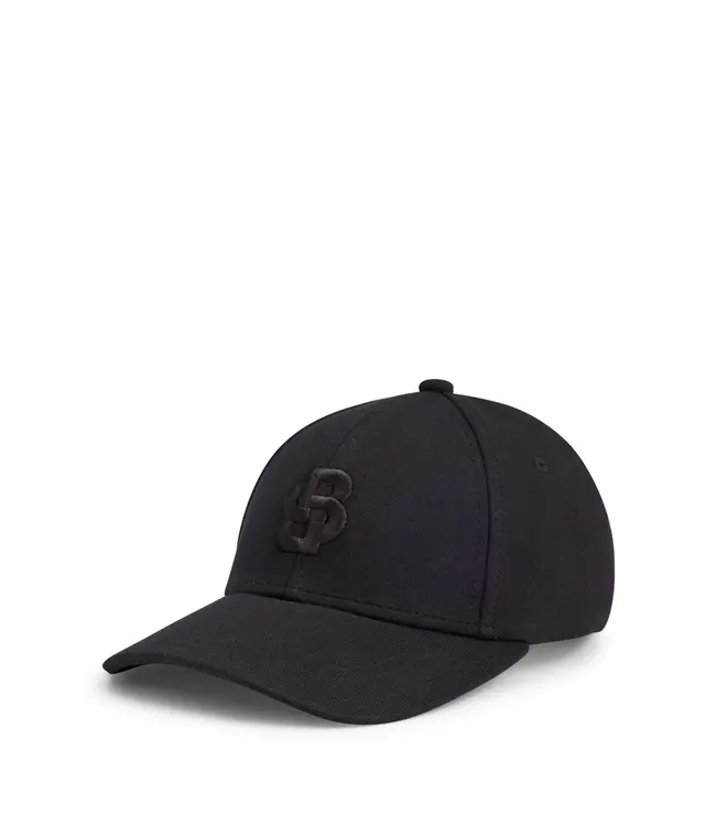 BOSS Black Cap with Embroidered Double Monogram