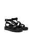 BOSS Platform Leather Sandals with Branded Buckle Closure