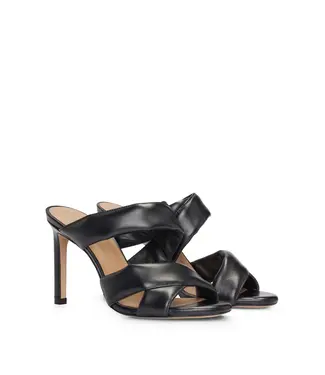 BOSS Open-Toe Mules in Nappa Leather with Padded Straps