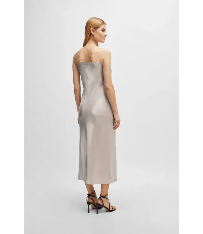 BOSS Evening Dress in Liquid-Soft Fabric with Layered Neckline