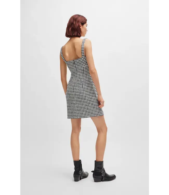 BOSS Mini Dress with Hundstooth Pattern