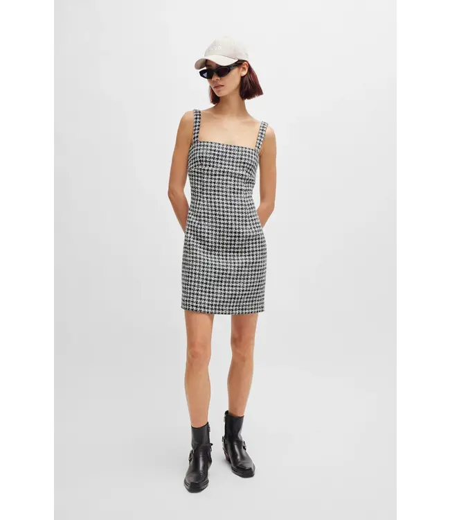 BOSS Mini Dress with Hundstooth Pattern