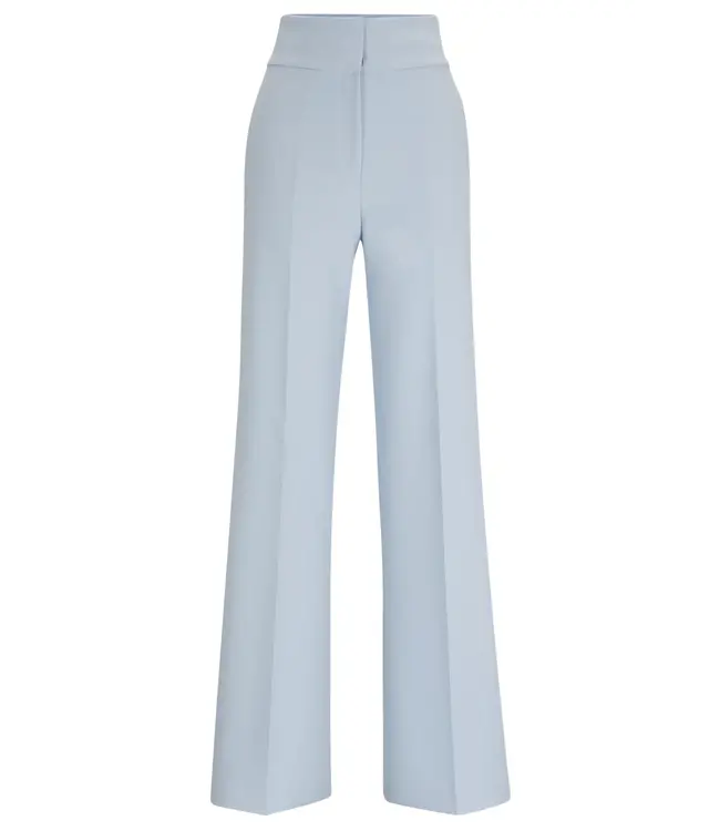 BOSS Regular-Fit High-Waisted Trousers with Flared Leg