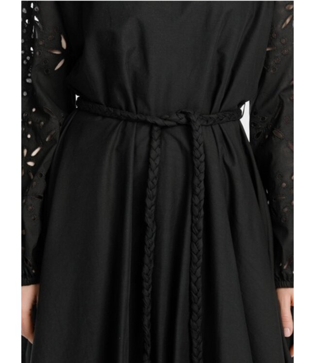 MARC CAIN Feminine Cotton Dress with Lace