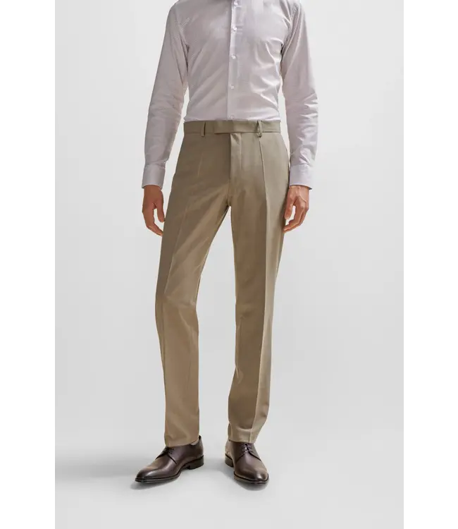 BOSS Costume à coupe régulière en laine extensible infroissable