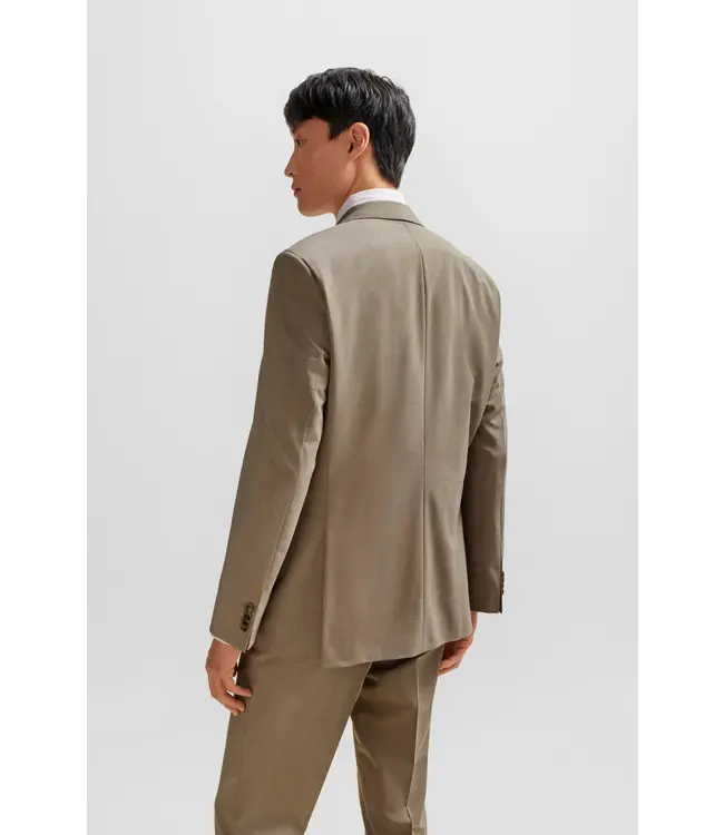 BOSS Costume à coupe régulière en laine extensible infroissable