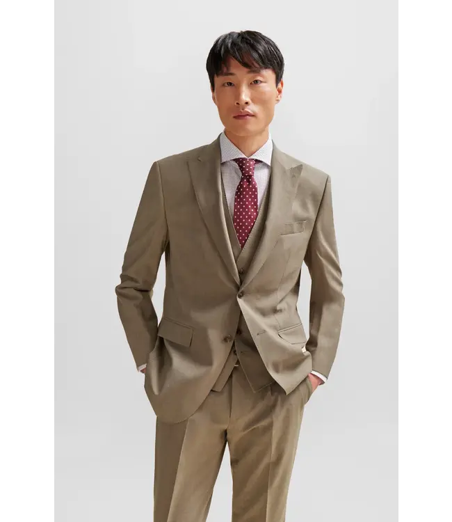 BOSS Regular-Fit Suit in Crease-Resistant Stretch Wool