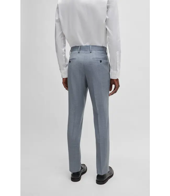 BOSS Costume slim en serge de laine vierge à carreaux