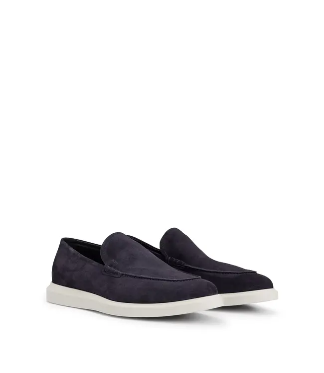 BOSS Suede Loafers with Lightweight Outsole