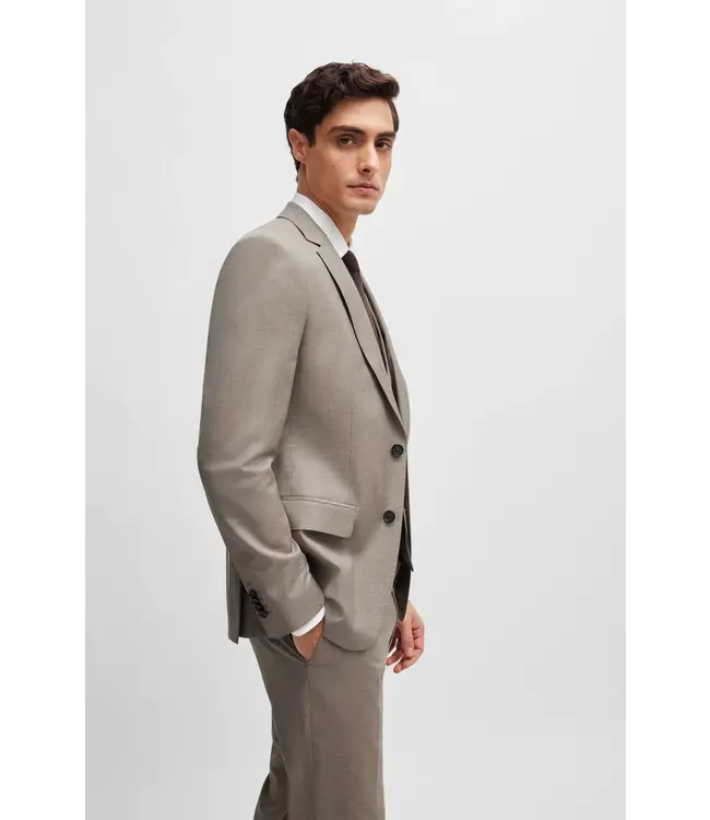 BOSS Costume slim en laine mélangée